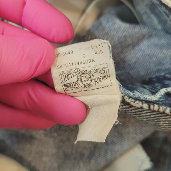 Vintage 80s Lee Riders 34x30 True to Size USA Made 12" Rise Acid Wash Talon Zip - Picture 10 of 10